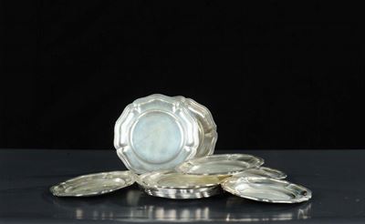 Dodici Piatti in Argento di Gusto Barocco, XX Secolo