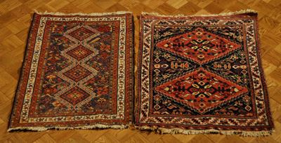 Lotto di Due Tappeti Sud-persia Atshari, Fine XIX Inizio XX Secolo