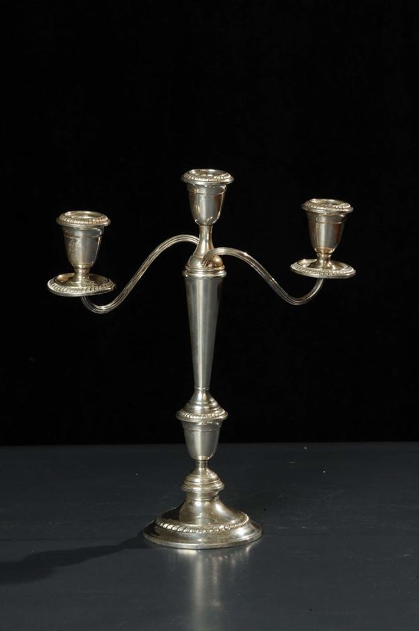 Candelabro in sterling a tre luci