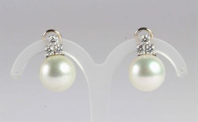 Orecchini con Perle Australiane e Diamanti