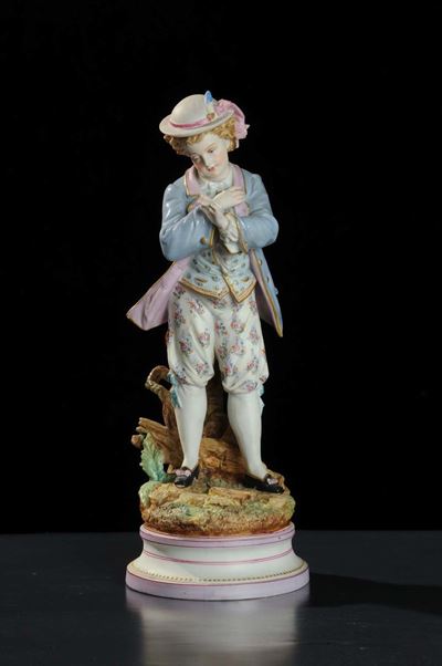 Statuina in Bisquit Dipinta in Policromia, XX Secolo
