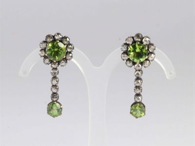 Orecchini con Peridoti e Diamanti