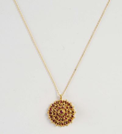 Pendente con Rubini. India Sec XX