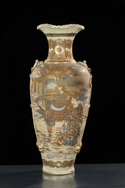 Grande Vaso Satzuma in Porcellana, XIX Secolo