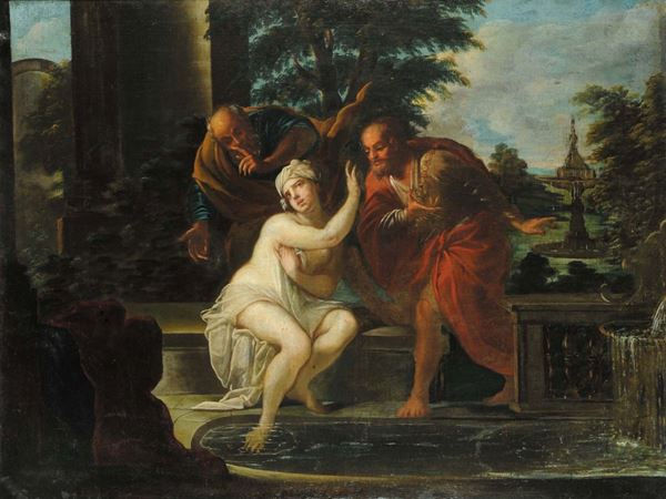 Scuola del XVII secolo Susanna e i vecchioni