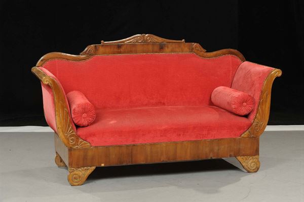 Divanetto Luigi Filippo in nce intagliato, XX secolo