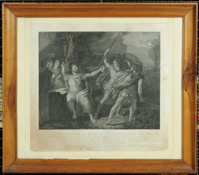 Quattro Stampe in Cornice con Scene Romane, XIX Secolo