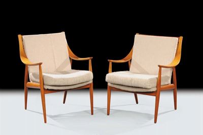 Finn Juhl - France & Son - Danimarcacoppia di Poltrone
