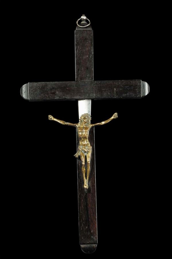 Crocifisso Misericordia in bronzo, inizi XVII secolo