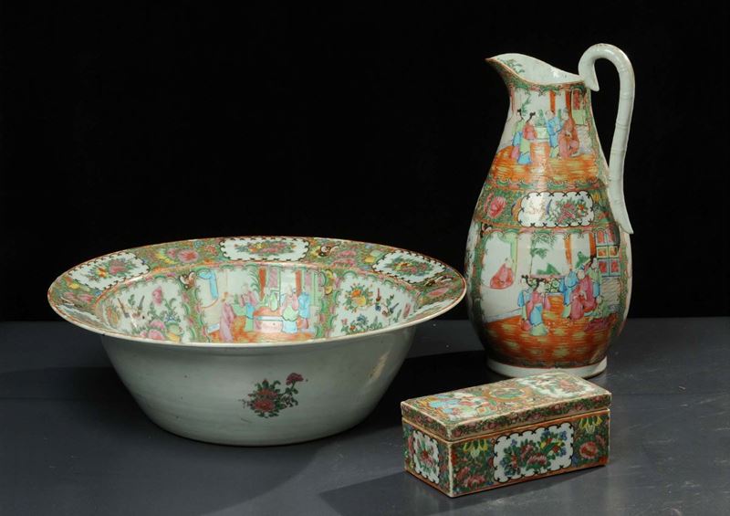 Set da toilette in porcellana, Cina XIX secolo  - Auction OnLine Auction 01-2012 - Cambi Casa d'Aste