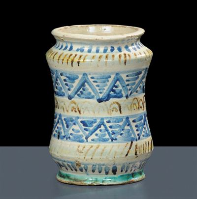 Albarello in Maiolica, Montelupo Fiorentino XV Secolo