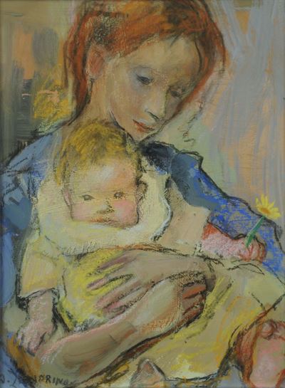 Adelina Zandrino (1893-1994)madre con Bambino