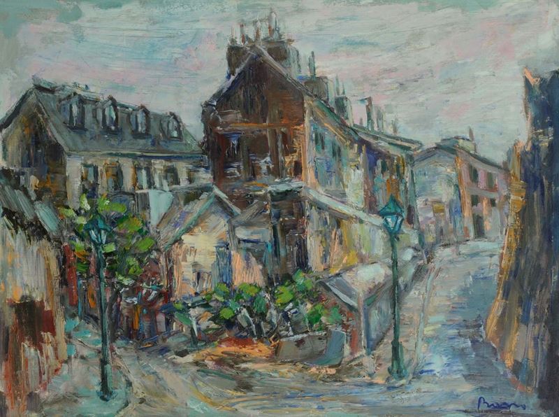Guido Basso (1923-1995) Montmartre  - Asta Antiquariato e Dipinti Antichi - Cambi Casa d'Aste