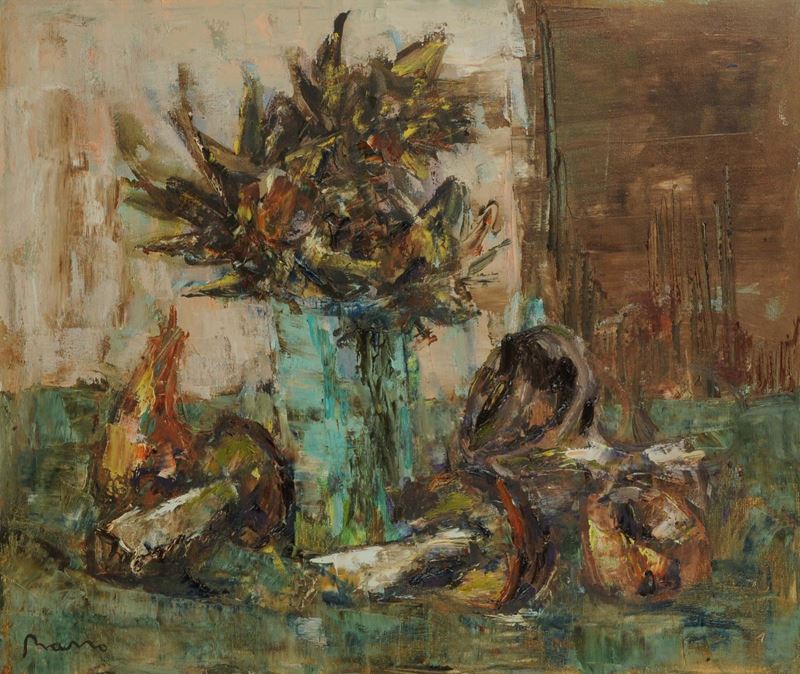 Guido Basso (1923-1995) Cardi e funghi  - Auction Antiquariato e Dipinti Antichi - Cambi Casa d'Aste