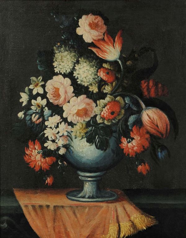Scuola del XVIII secolo Nature morte con fiori