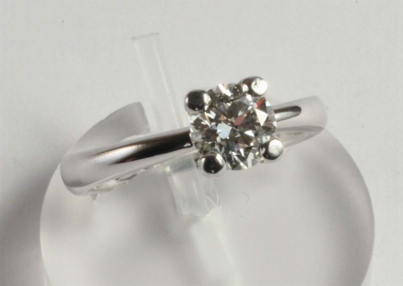 Anello con diamante  - Auction Silver, Clocks and Jewels - Cambi Casa d'Aste