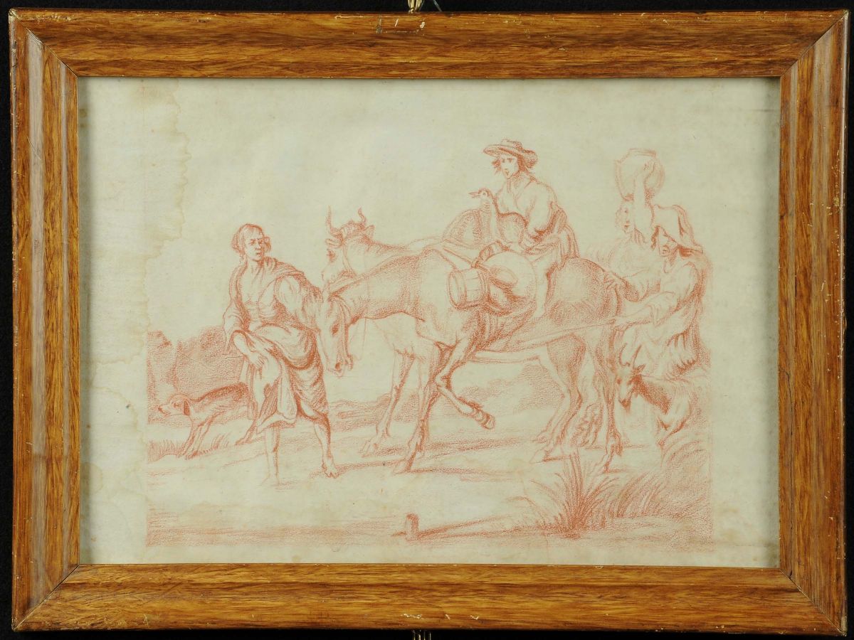 Cornelio De Wael (1592-1667) Figure a Cavallo