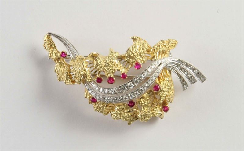 Spilla anni Ô70  - Asta Gioielli, Argenti ed Orologi Antichi e Contemporanei - Cambi Casa d'Aste