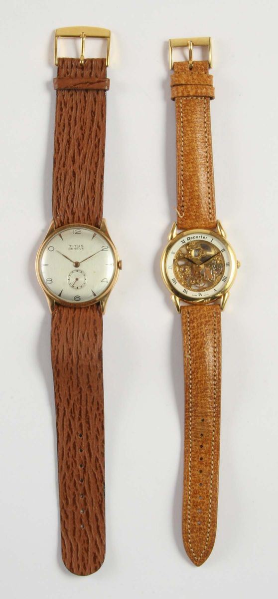 Due orologi da polso Titus e Report  - Auction Silver, Clocks and Jewels - Cambi Casa d'Aste