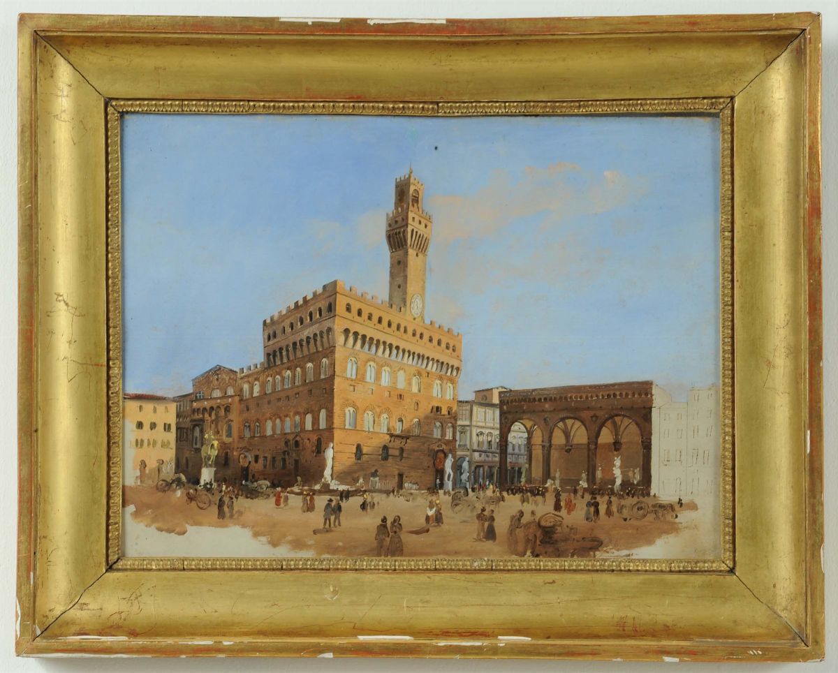 Ippolito Caffi (1809-1866), Attribuito Aveduta di Firenze