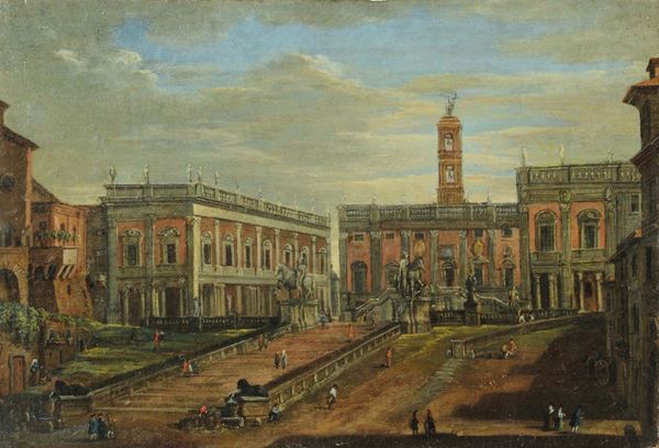 Scuola del XVIII secolo Veduta di Roma