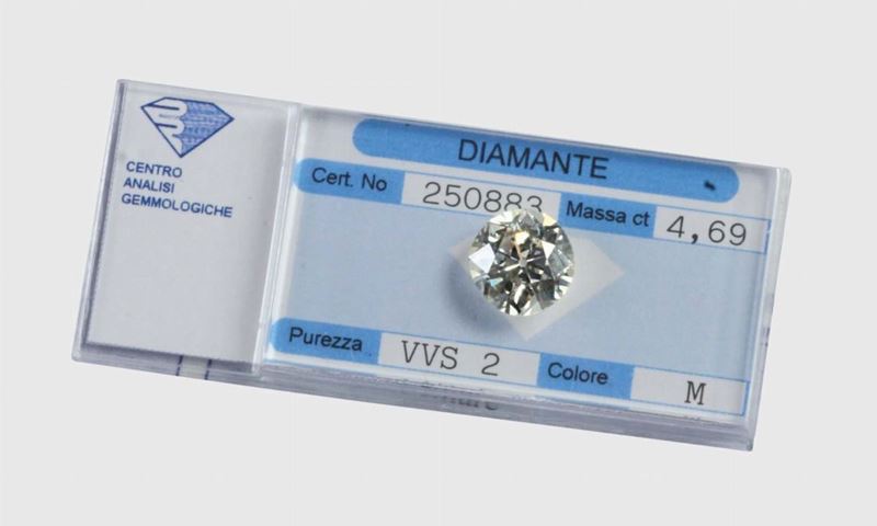 Diamante di vecchio taglio  - Asta Gioielli, Argenti ed Orologi Antichi e Contemporanei - Cambi Casa d'Aste