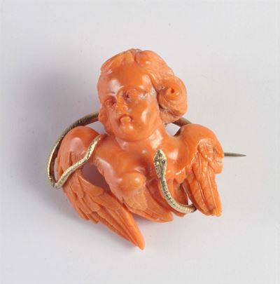Spilla in Corallo. XIX Secolo Prima Metˆ