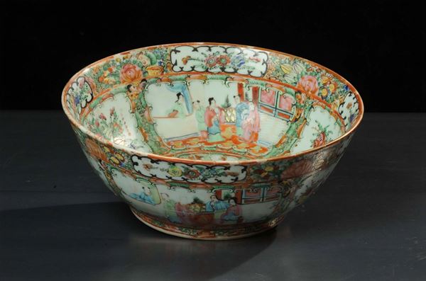 Coppa in porcellana di Canton, fine XIX secolo