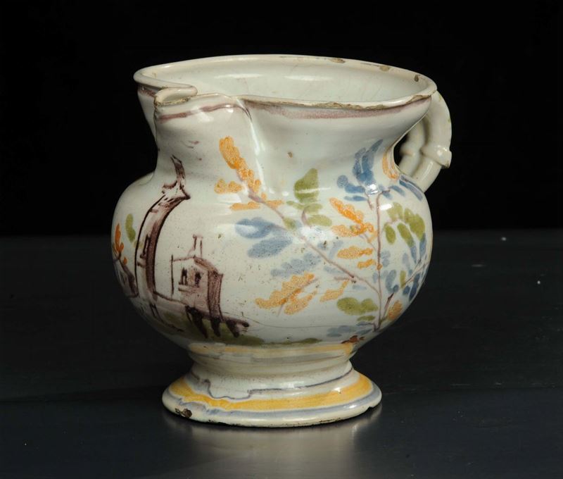 Brocchetta in maiolica, fine XVIII secolo  - Asta Antiquariato e Dipinti Antichi - Cambi Casa d'Aste