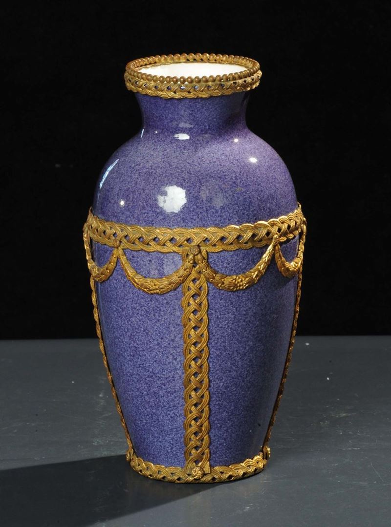 Vaso in ceramica e bronzo, Francia XX secolo  - Asta Asta OnLine 4-2013 - Cambi Casa d'Aste