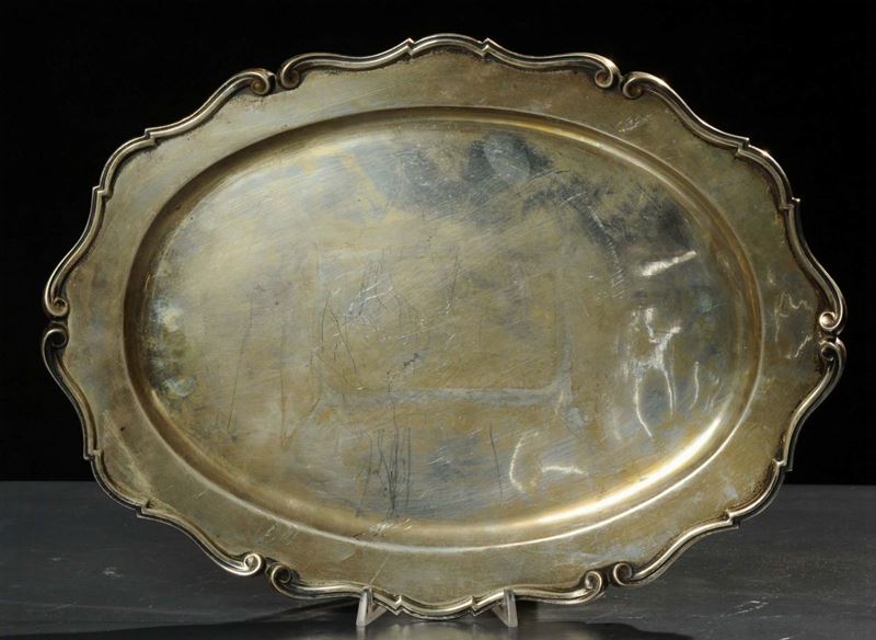 Vassoio ovale in argento  - Asta Gioielli, Argenti ed Orologi Antichi e Contemporanei - Cambi Casa d'Aste