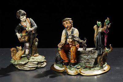 Due Gruppi in Bisquit con Figure