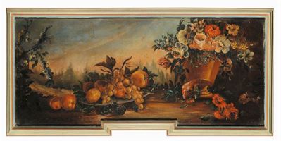 Scuola Italiana del XIX Secolonature Morte con Fiori