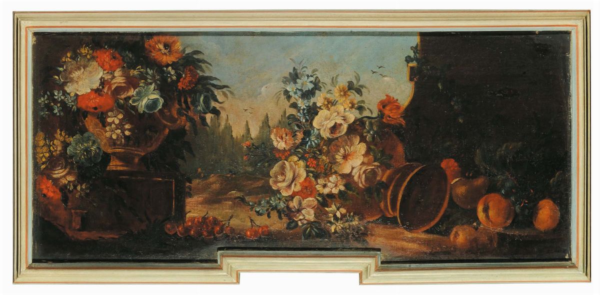 Scuola Italiana del XIX Secolonature Morte con Fiori