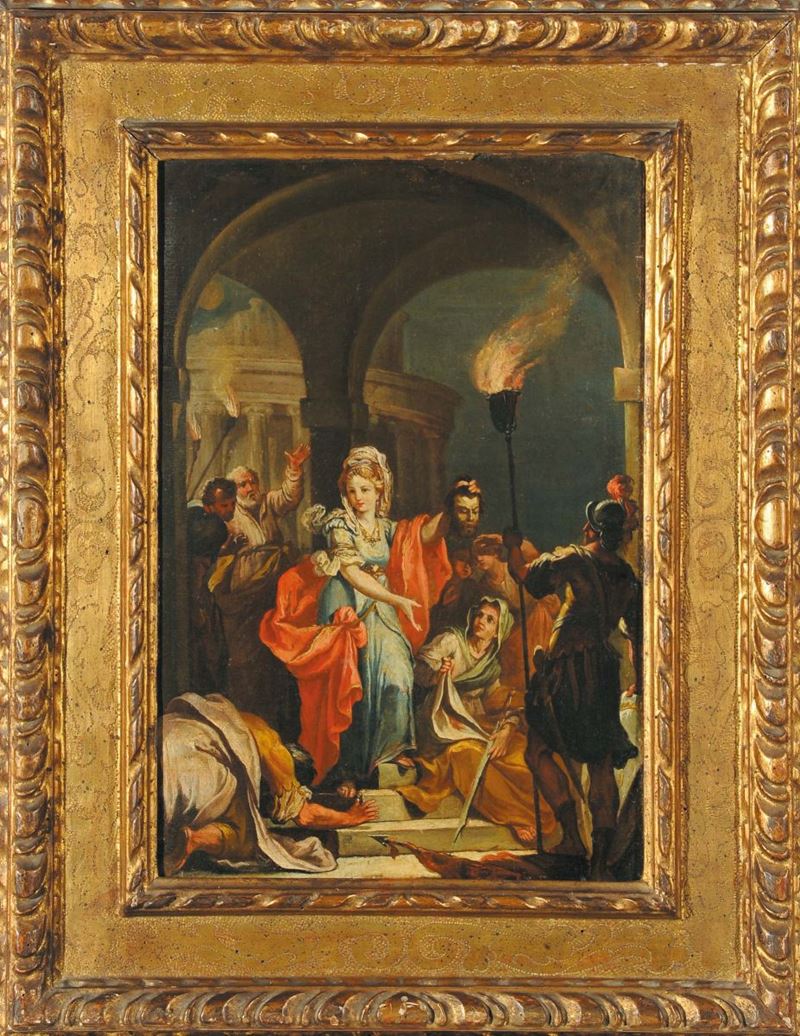 Scuola Veneta del XVIII secolo Episodio biblico  - Auction House Sale Villa la Femara - Cambi Casa d'Aste