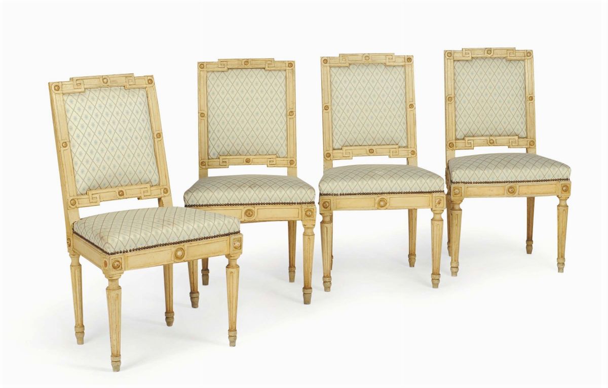 Salotto Luigi XVI Laccato, Piemonte Fine XVIII Secolo