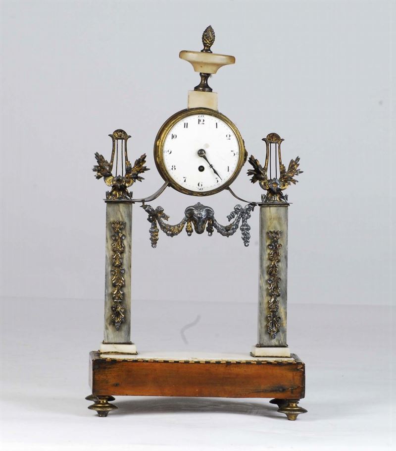 Orologio a tempietto, XIX secolo  - Auction House Sale Villa la Femara - Cambi Casa d'Aste