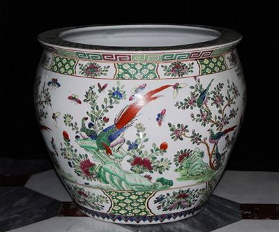 Grande Cachepot Tipologia Famiglia Verde, Cina XX Secolo