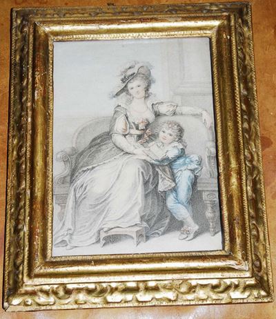 Francesco Bartolozzi (1725-1815)ritratto di Mrs Harting Col Figlio