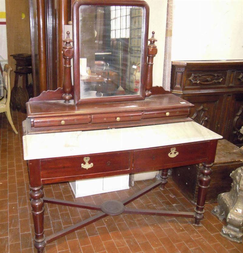 Toelette con specchio, XIX secolo  - Auction OnLine Auction 11-2012 - Cambi Casa d'Aste