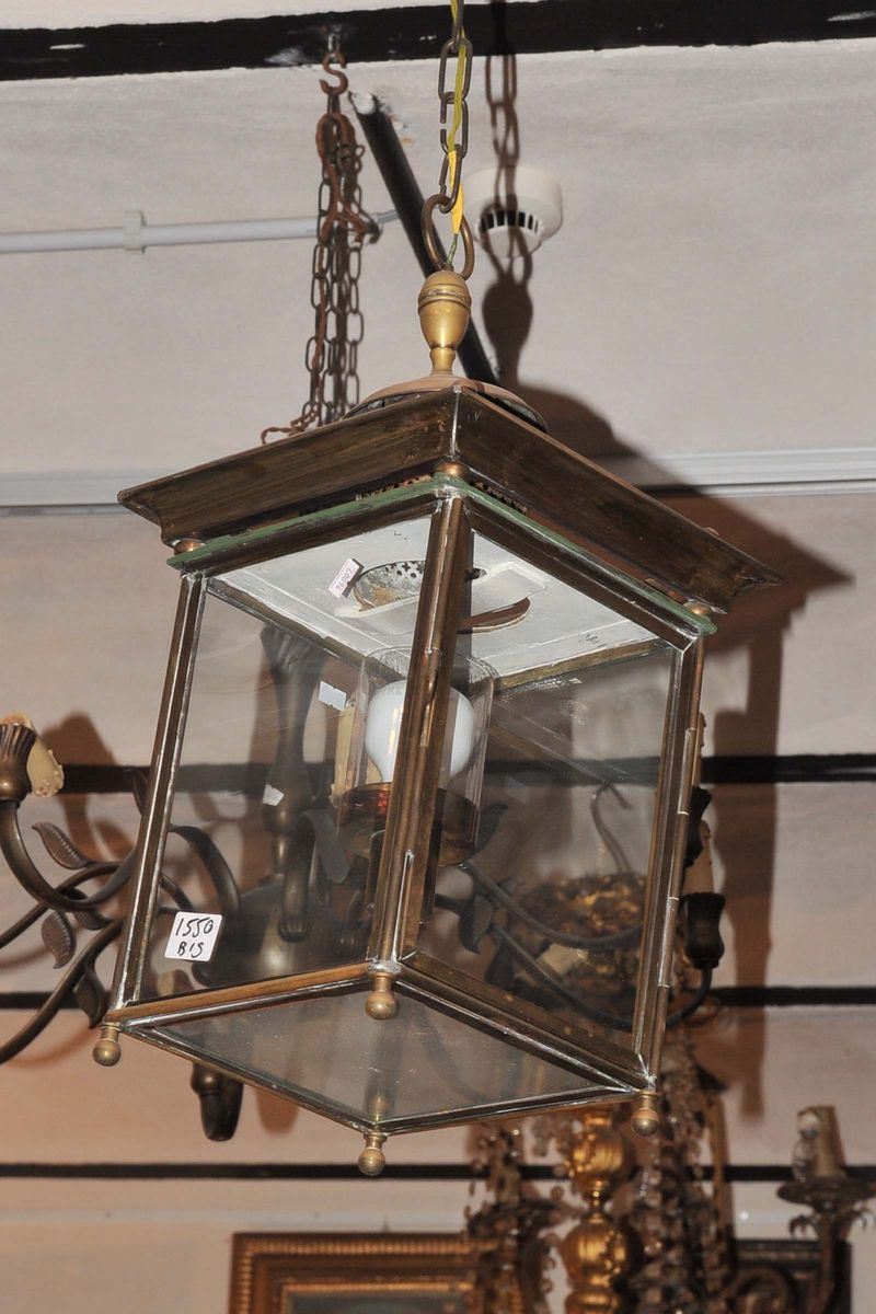 Lanterna in ottone  - Asta Antiquariato e Dipinti Antichi - Cambi Casa d'Aste