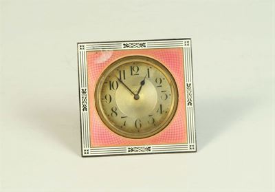 Piccolo Orologio in Argento e Smalti, Inghilterra XX Secolo