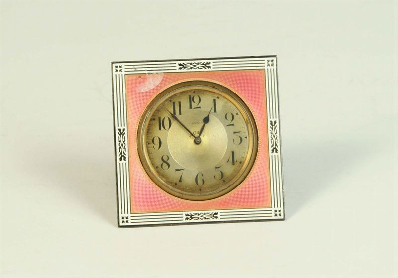 Piccolo orologio in argento e smalti, Inghilterra XX secolo  - Auction House Sale Villa la Femara - Cambi Casa d'Aste