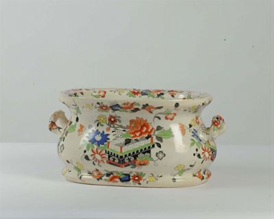 Cachepot con Manici in Terraglia Masons, XIX Secolo