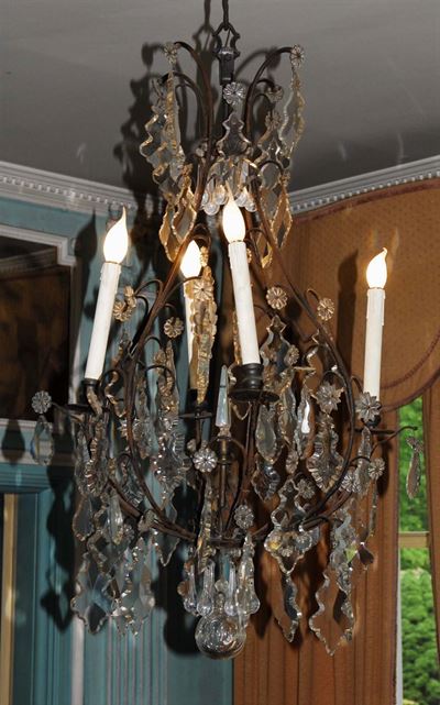 Lampadario a Quattro Luci Inizio XX Secolo