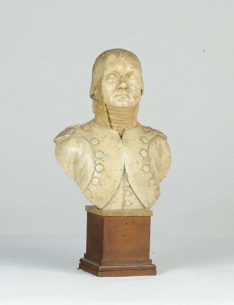 Busto in terracotta invetriata, prima metˆ XIX secolo  - Auction House Sale Villa la Femara - Cambi Casa d'Aste