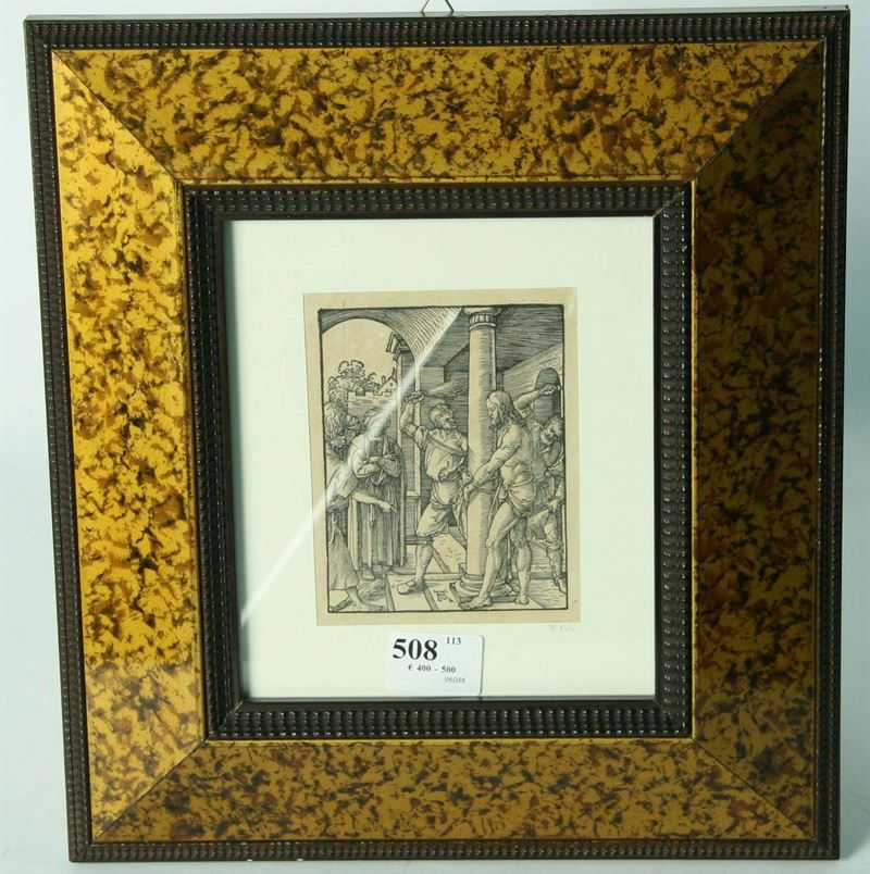 Albrecht Durer (1471-1528) Cristo alla colonna  - Auction House Sale Villa la Femara - Cambi Casa d'Aste
