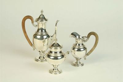 Servizietto da Caff in Argento in Stile Luigi XVI