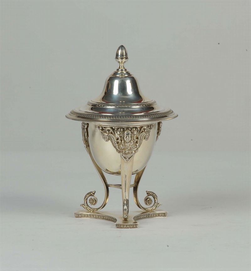Zuccheriera in argento in stile Impero  - Auction House Sale Villa la Femara - Cambi Casa d'Aste