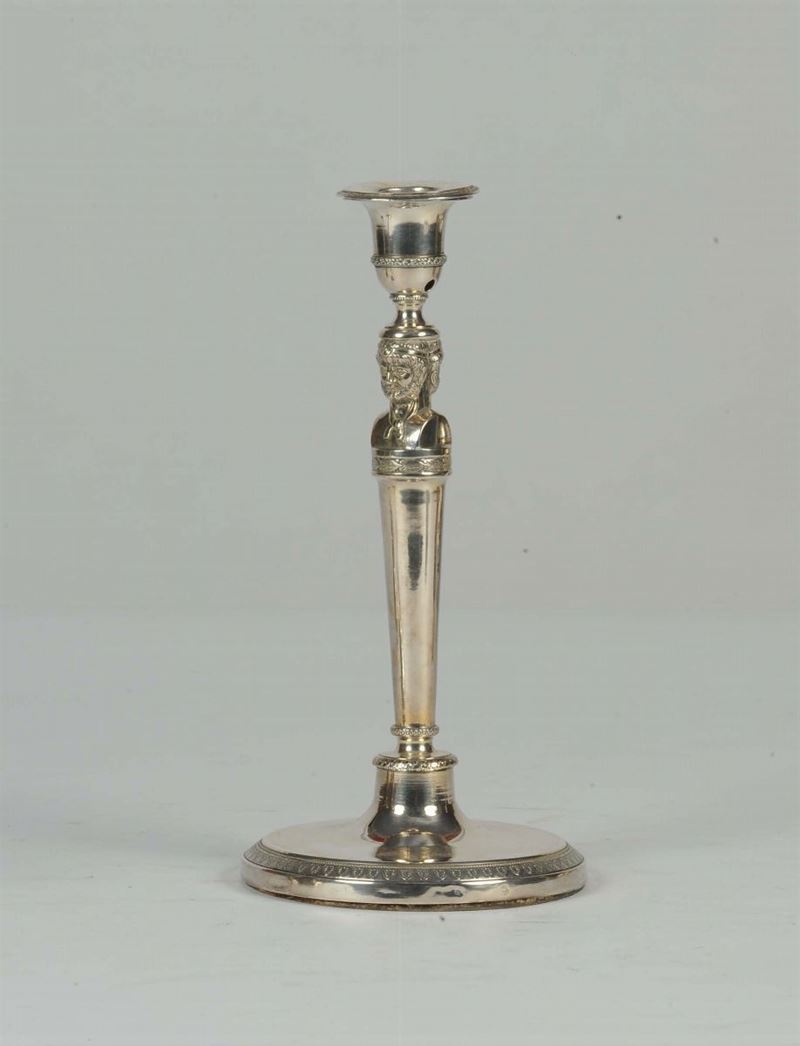Candeliere Impero in argento, Torino 1820  - Auction House Sale Villa la Femara - Cambi Casa d'Aste